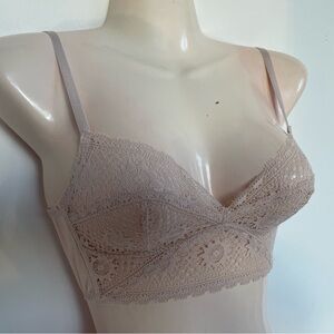 KIKI DE MONTPARNASSE Le Soleil crochet lace corset longline bra Fleur du Mal